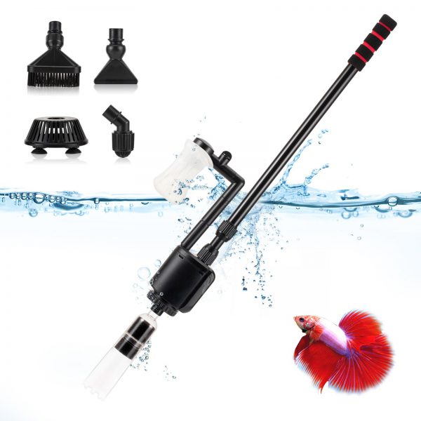 AQQA Aquarium Gravel Cleaner, 5-in-1 Electric Fish Tanks Gravel Vacuum  Cleaner Set for Absorb Dirt, Change Water, Wash Sand, Water Shower, 20W,  320GPH - AQQA-Make fish keeping easier!